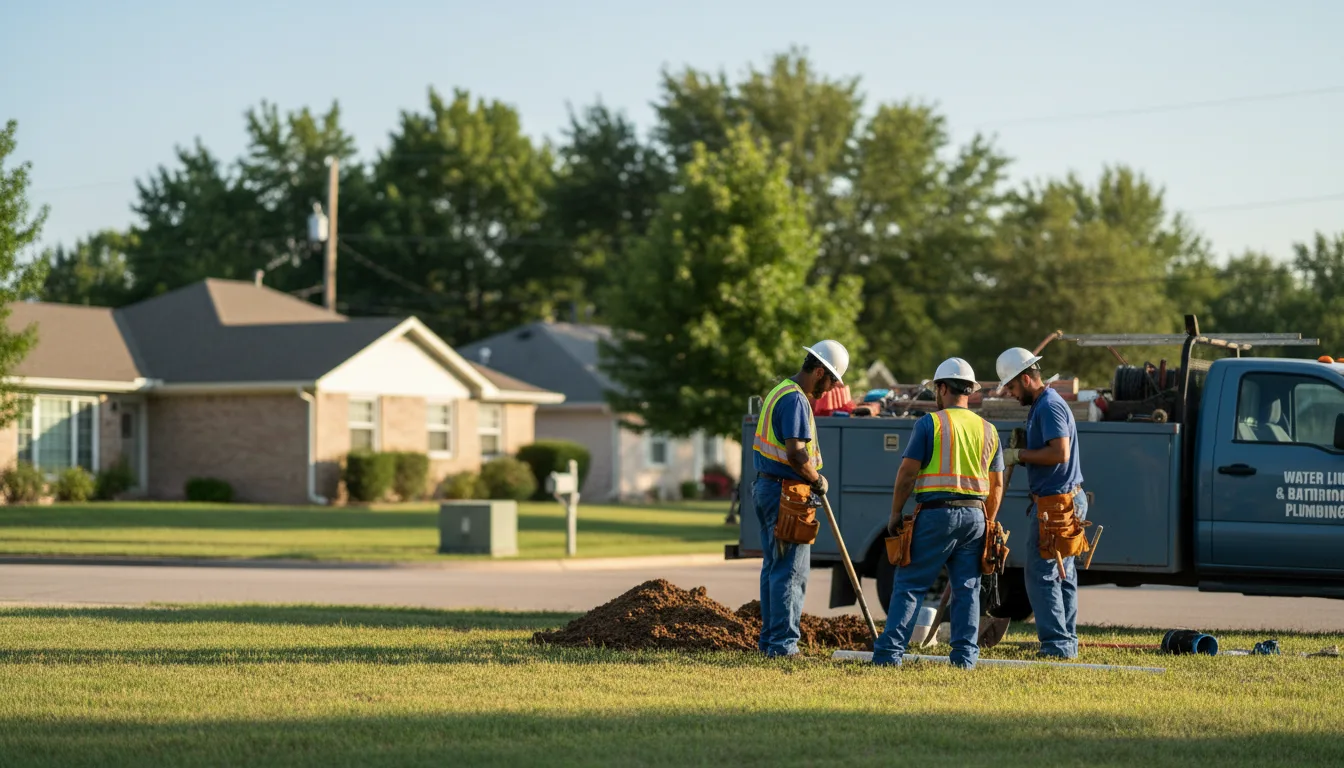 Residential water line and bathroom plumbing service in Ellwood City, PA